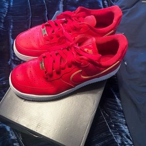 Red and Gold Air Force 1's